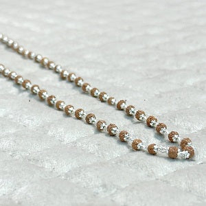silver mala with 108 small beads