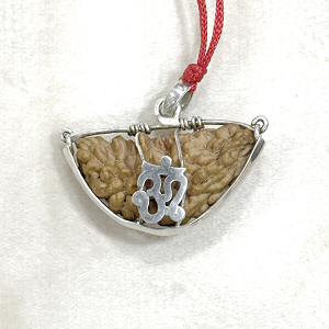 1 Mukhi Rudraksha Silver Pendant