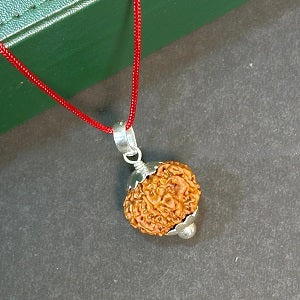 7 Mukhi Nepali Rudraksha Silver Pendant
