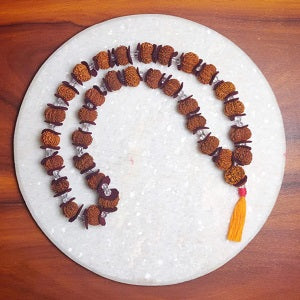 Rudraksha mala with beads