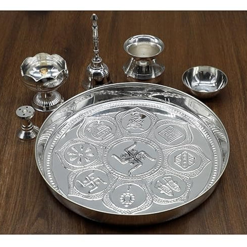 Silver Plated Pooja Thali