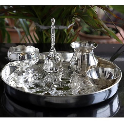 Silver Pooja Thali