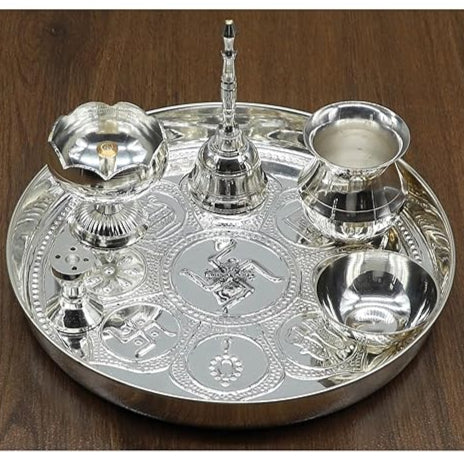 Silver-Plated Pooja Thali