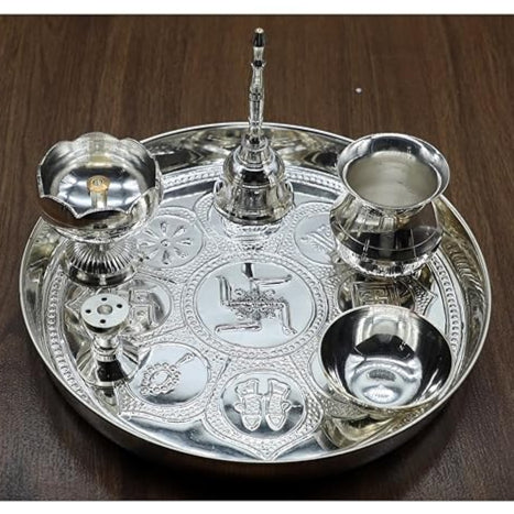 Silver Plated Pooja Thali