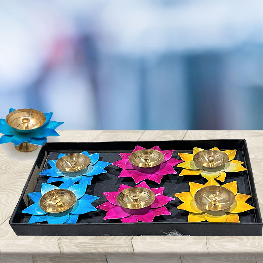 brass diya lamps