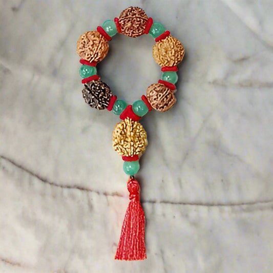rudraksha mala with beads
