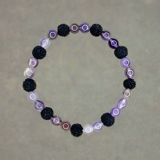 purple beaded bracelet