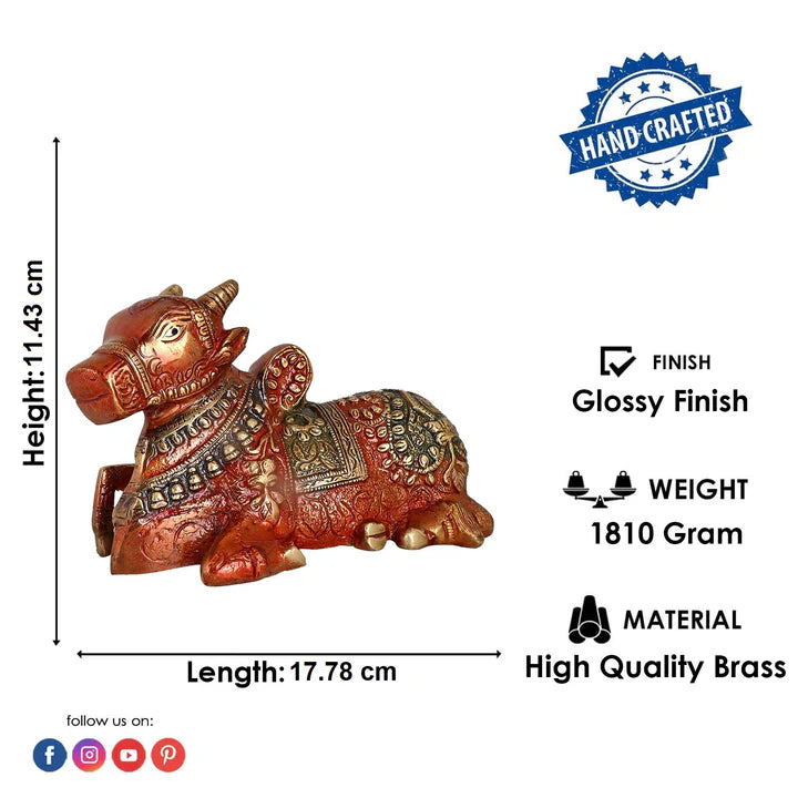 Brass Nandi Cow