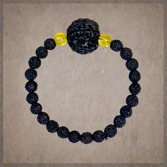 black rudraksha beads