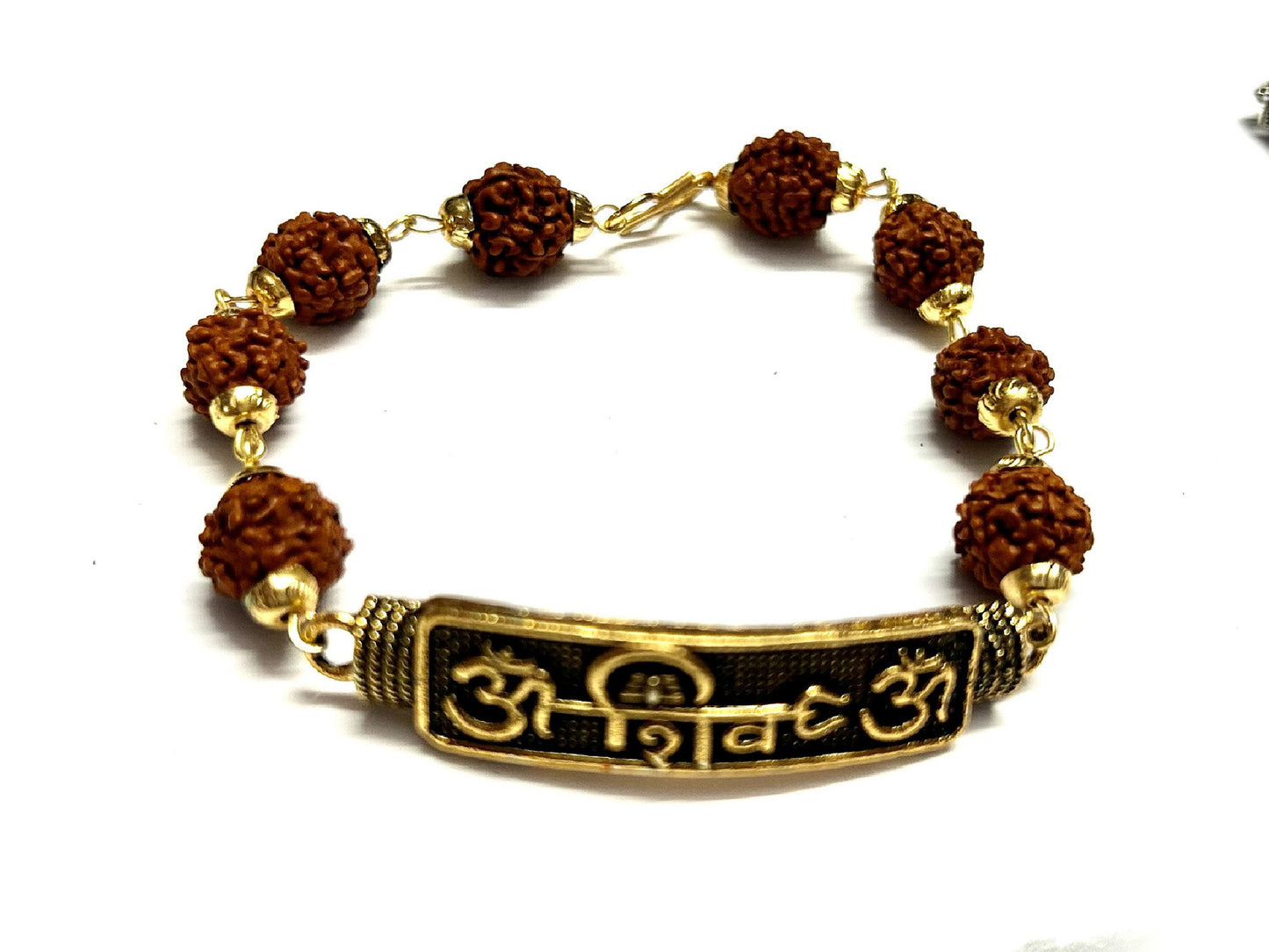 Shiv Rudraksha Yellow-Capped Bracelet