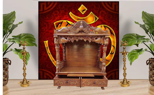 Wooden Mandir for Home Prayer Unit