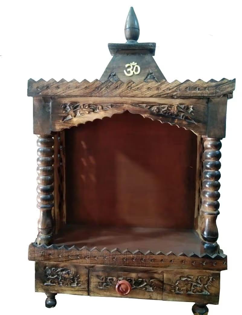 Handcrafted Neem Wood Temple