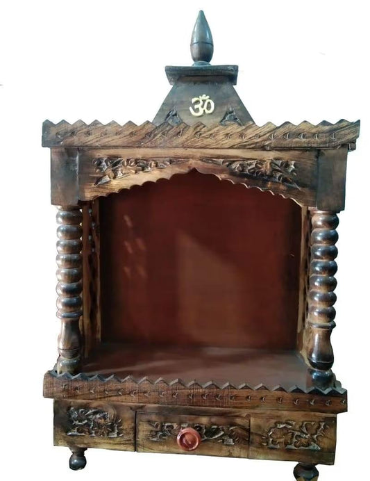 Handcrafted Neem Wood Temple