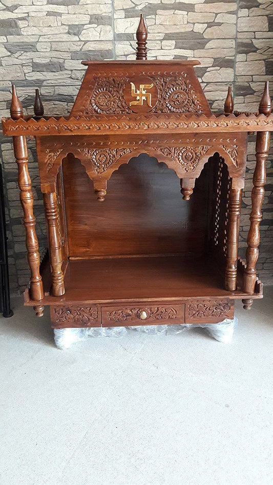 Handcrafted Wooden Pooja Mandir
