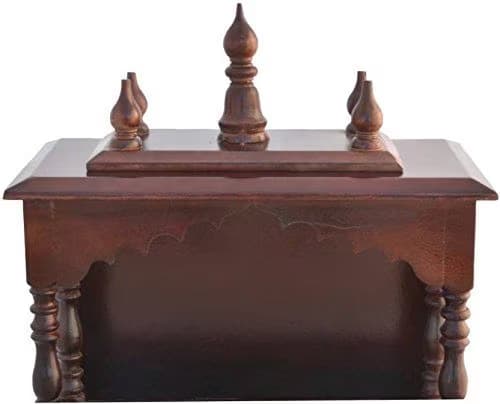Wooden Brown Mandir for Home Online
