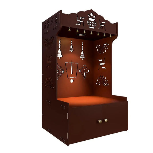 Brown Surya Chakra Floor Temple