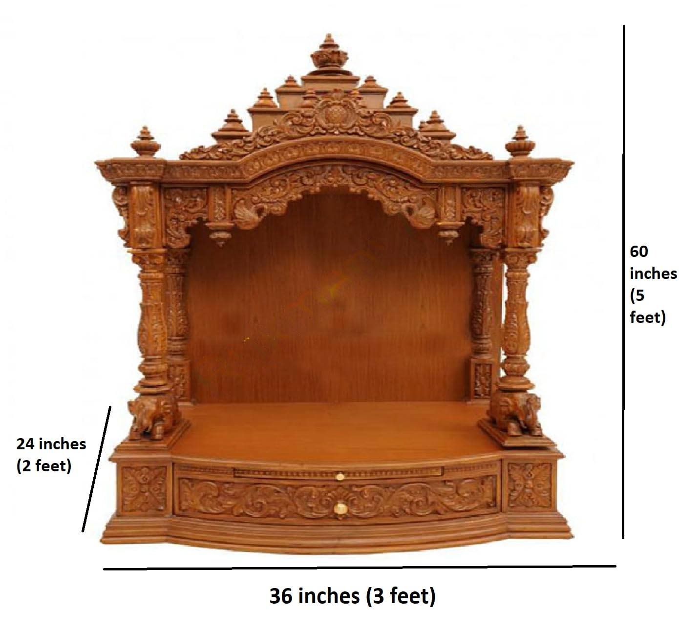 Teakwood Temple for Home Puja Online