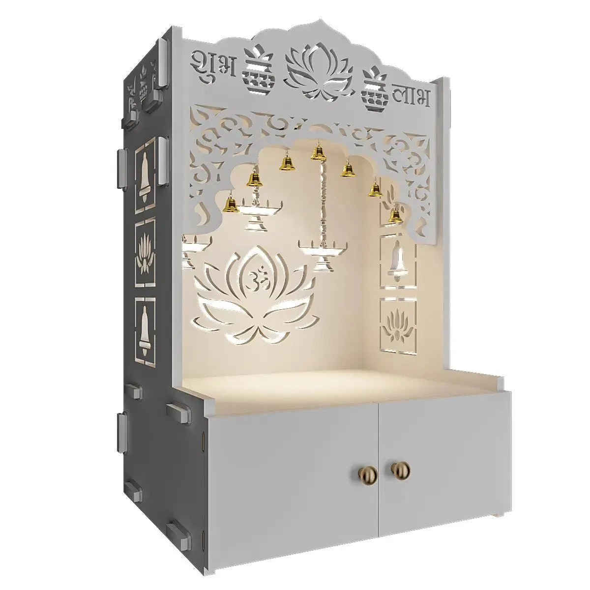 Handcrafted wooden pooja mandir