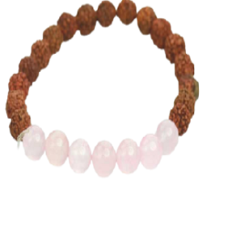 Rudraksha bracelet with crystal diamond