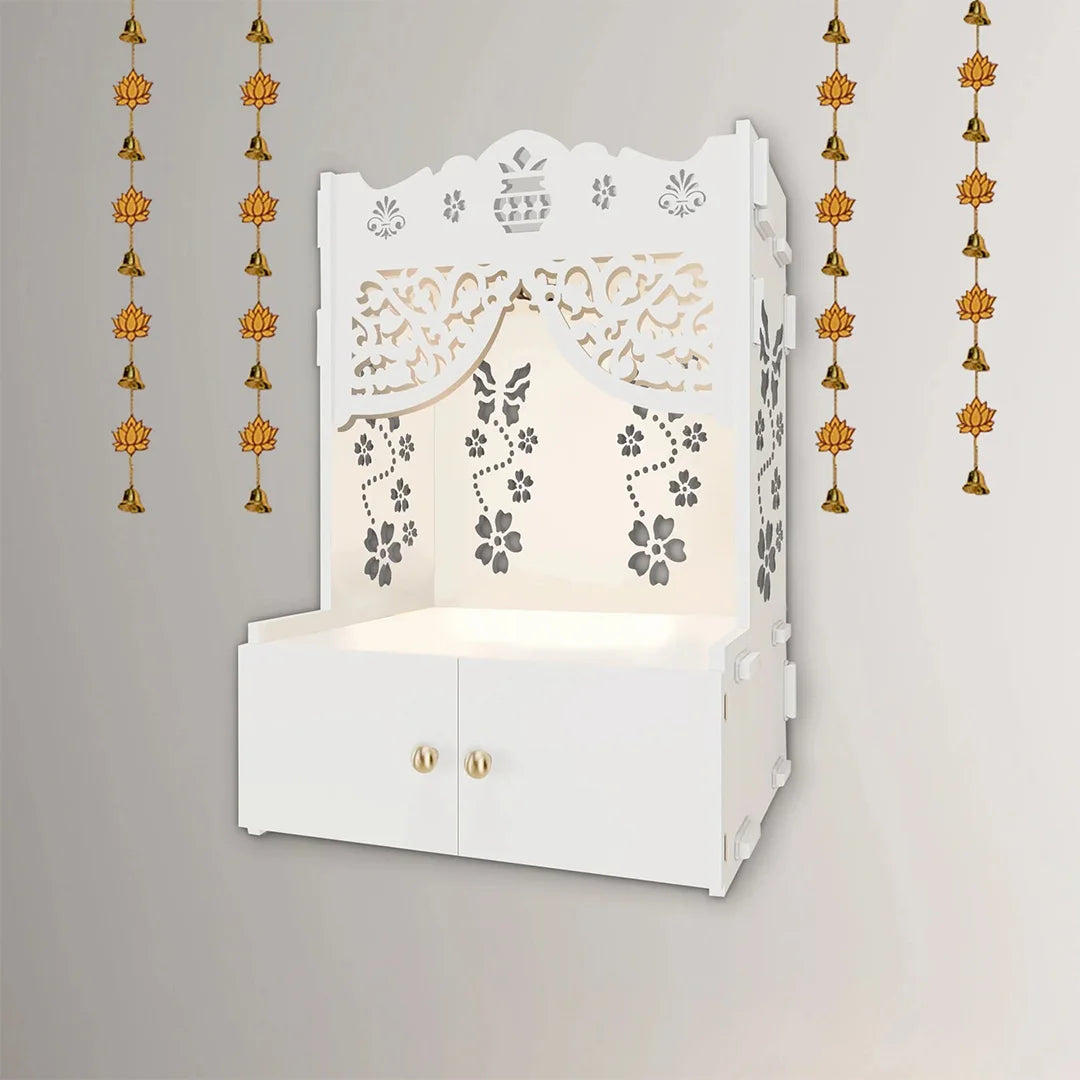 Temple with Wooden Shelf