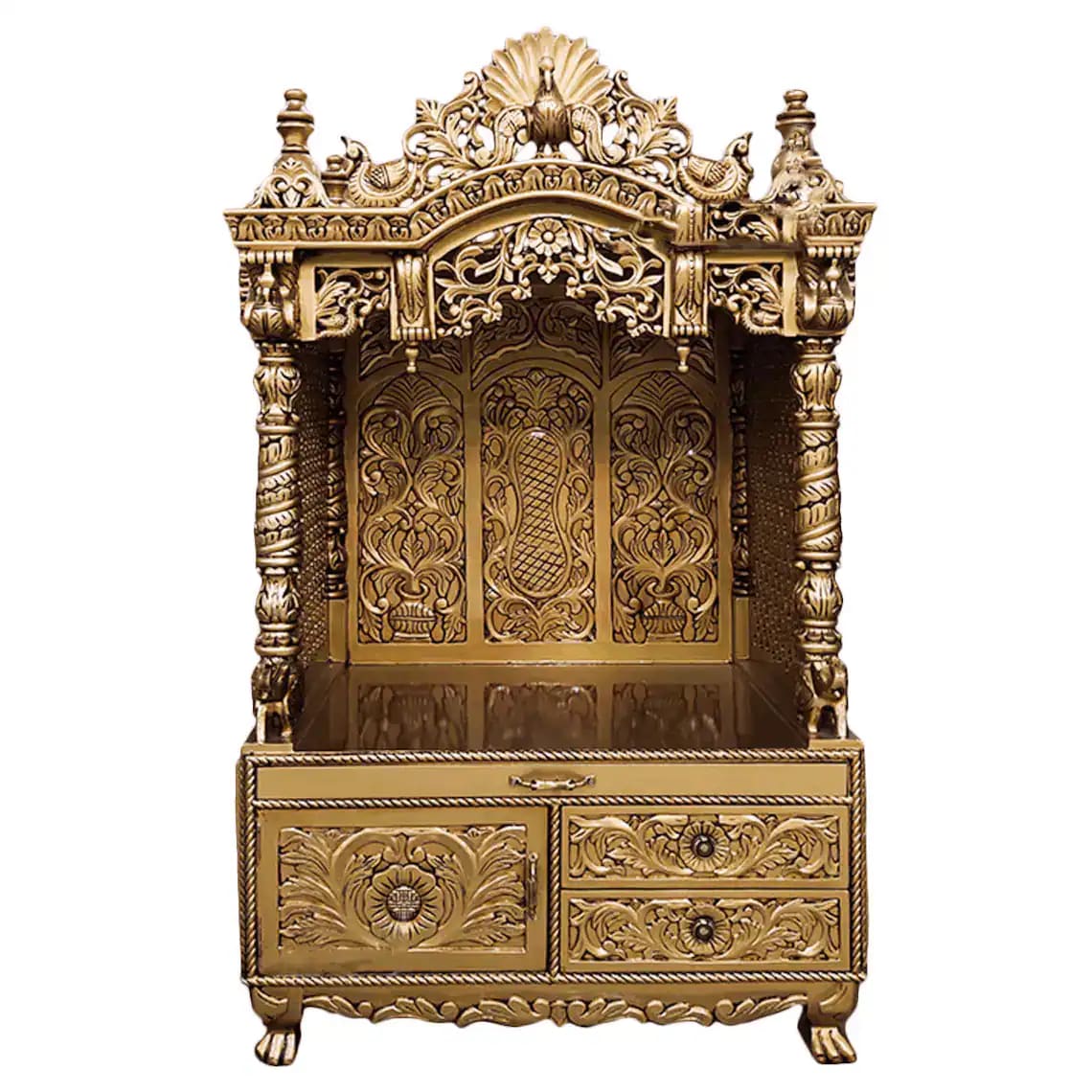 Teak Wood Mandir For Home