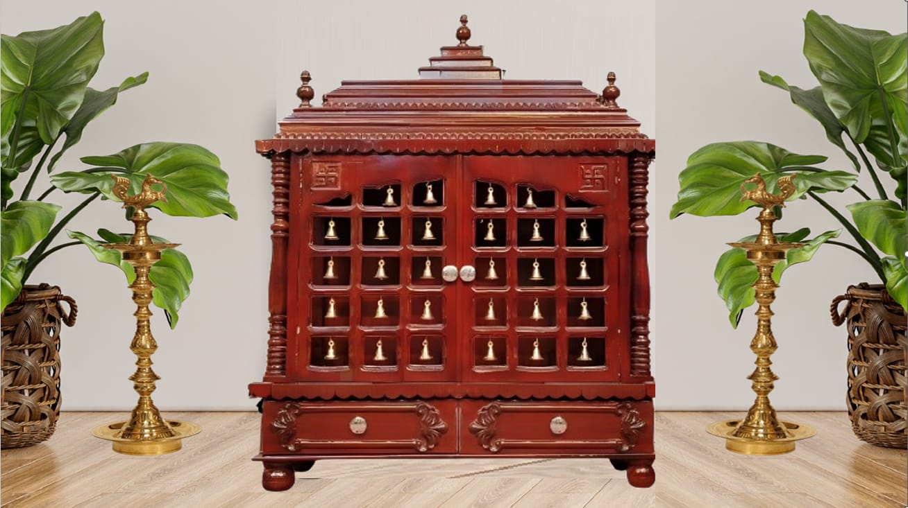 Teak Wood Pooja Mandir