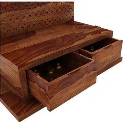 Wooden Pooja Mandir in Brown