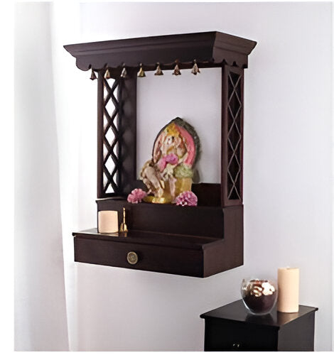 Wall-Mounted Wooden Temple