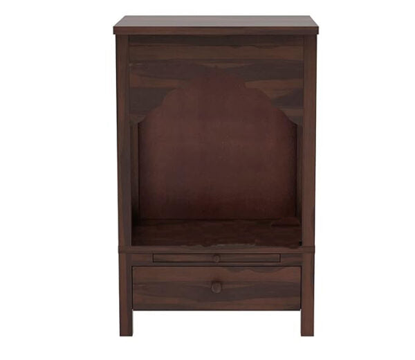 Walnut Finish Wooden Pooja Mandir for Home