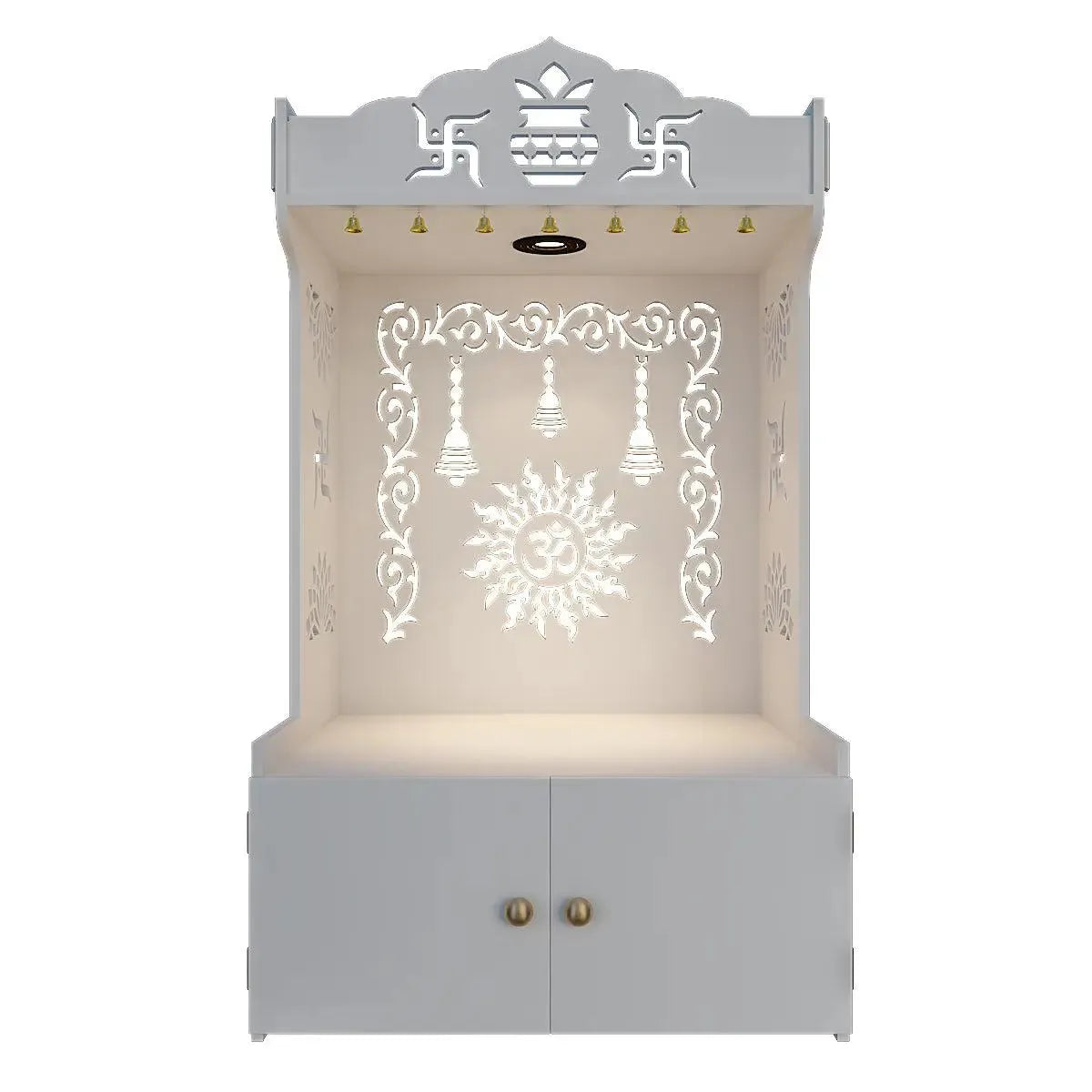 handcrafted wooden pooja mandir
