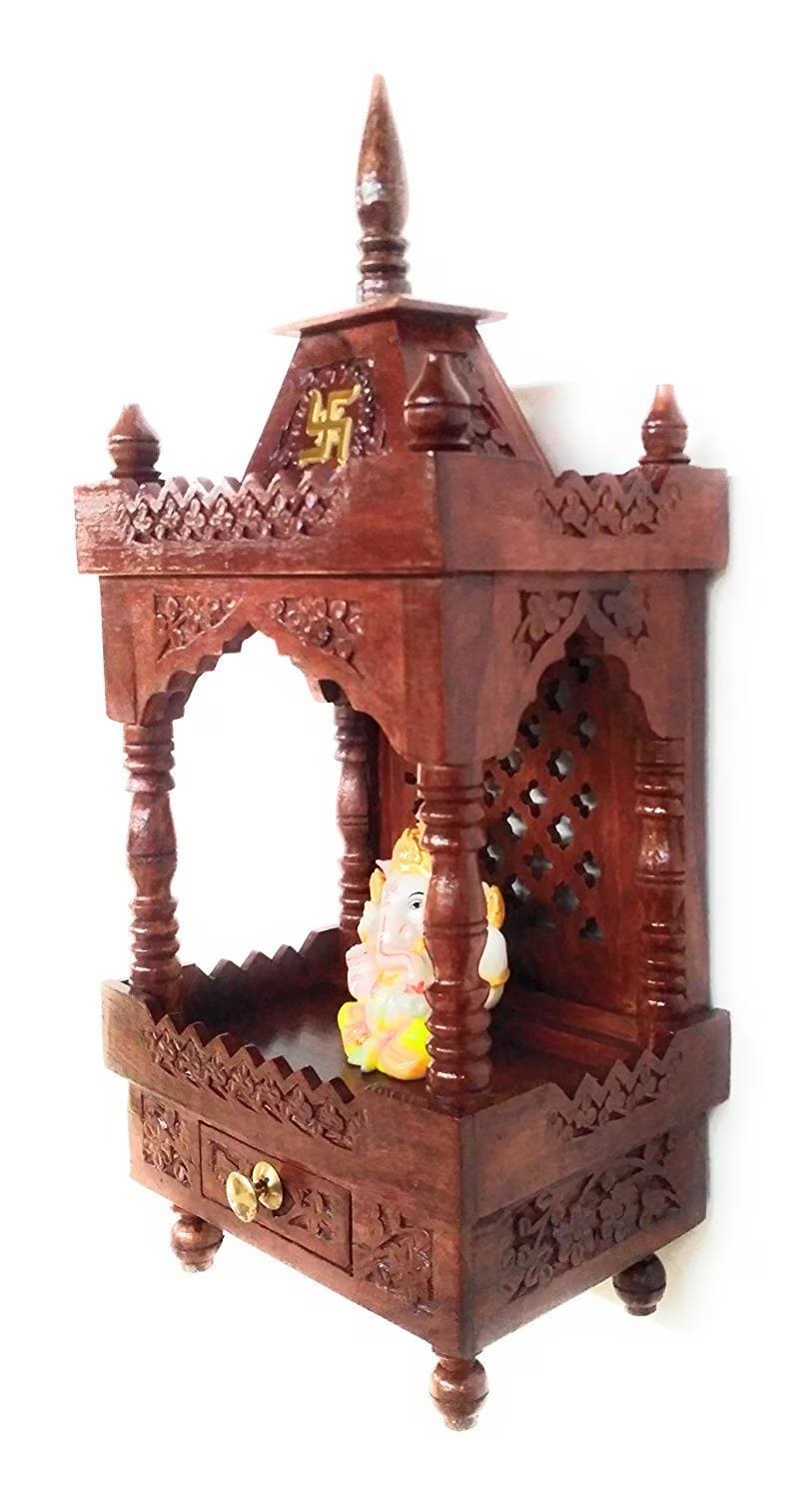 Wooden Temple in Sheesham Wood for Spiritual Spaces Online