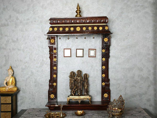 Wooden Wall Mounted Pooja Mandir