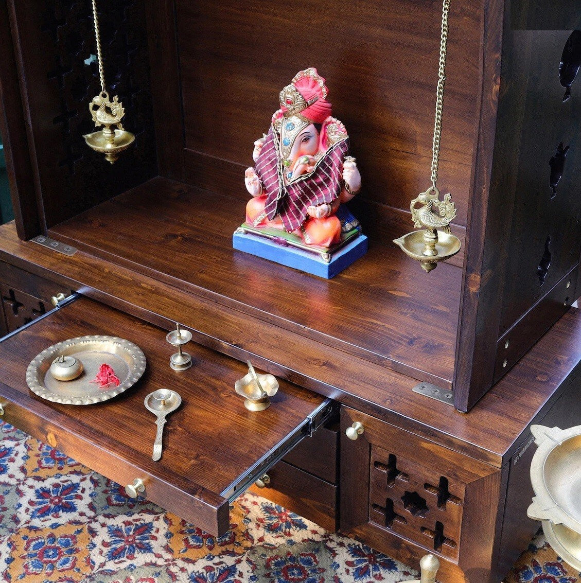 Wooden pooja mandir Online
