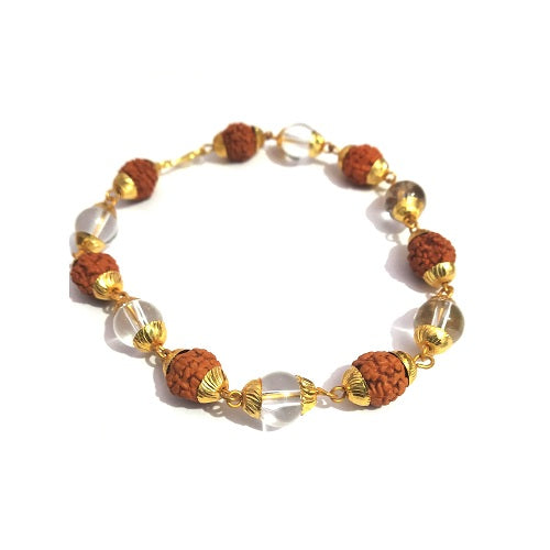 Rudraksha crystal bracelet