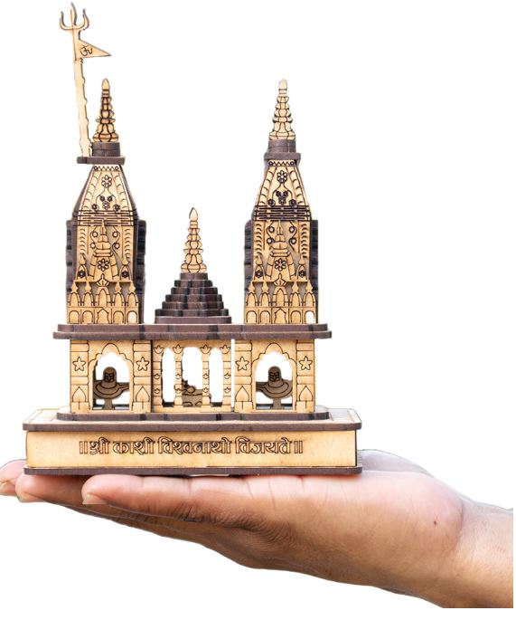 miniature wooden temple model