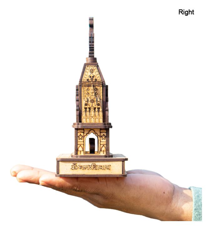 miniature wooden temple model