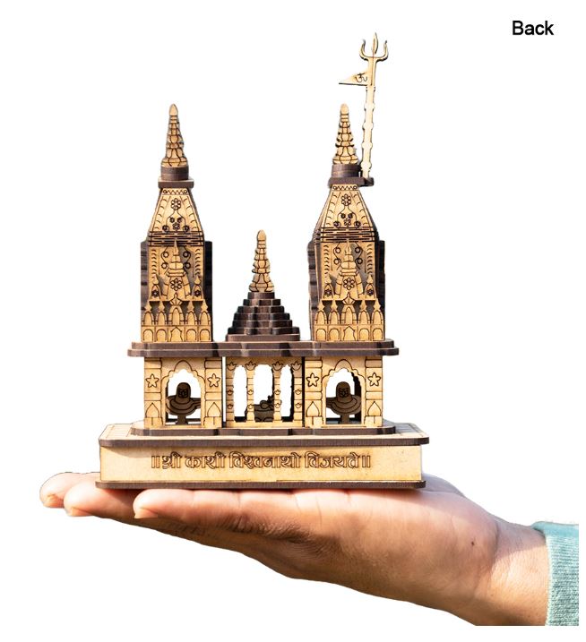 miniature wooden temple model
