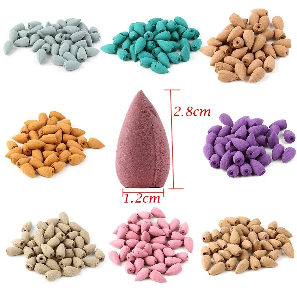 50 Pieces Mixed Backflow Incense Cones