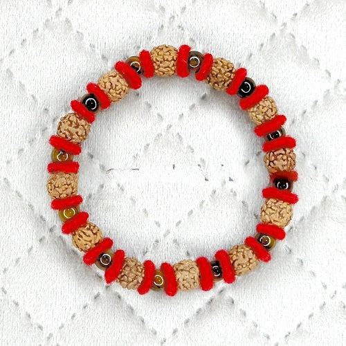 5 Mukhi Rudraksha & Tiger Eye Bracelet