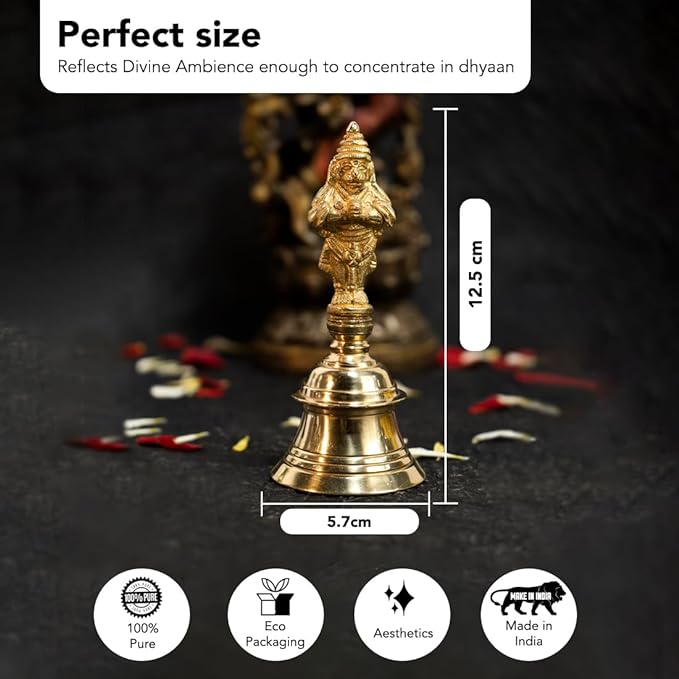 Pure Brass Bell for Pooja