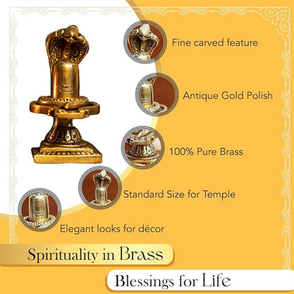 100% Pure Brass Shivling for Home Puja