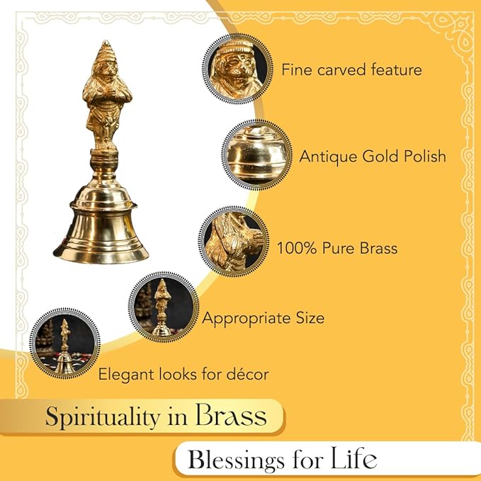 Pure Brass Bell for Pooja