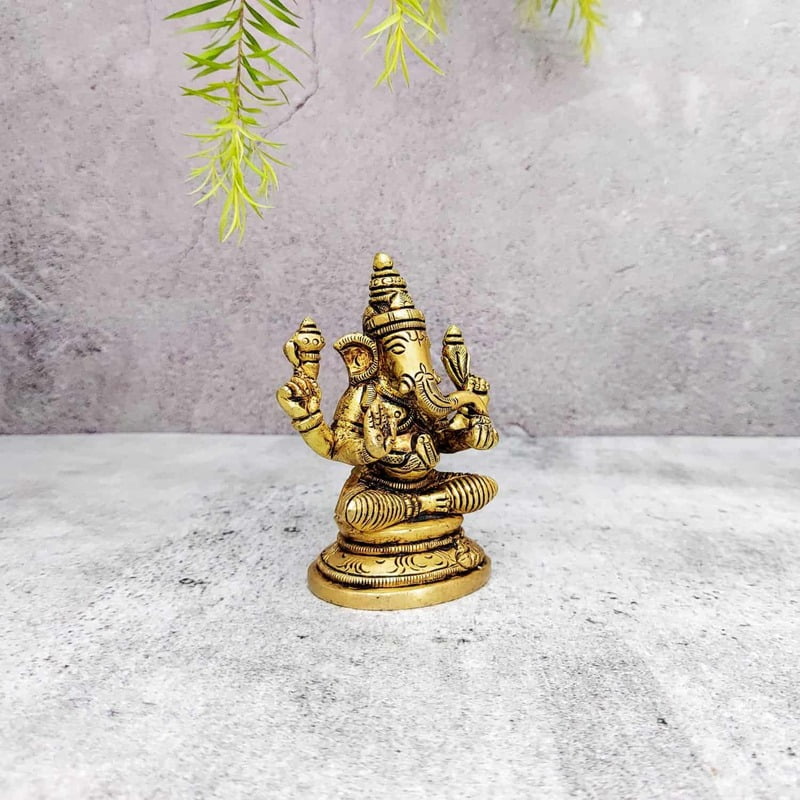 Brass Ganesha Idol