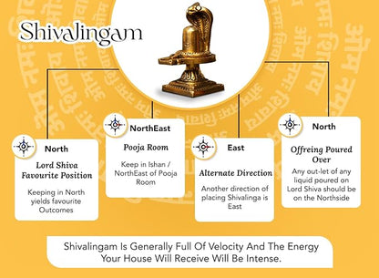 100% Pure Brass Shivling for Home Puja