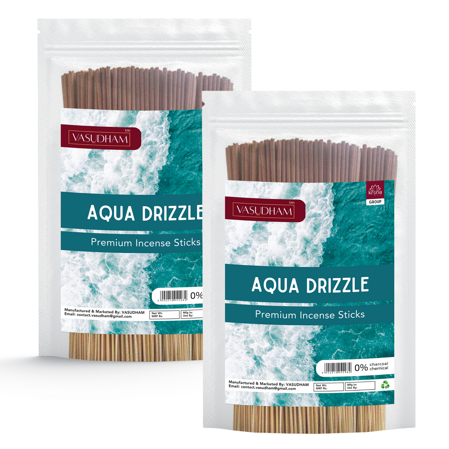 Aqua Drizzle and Mystic Rose Incense Bulk Combo Pack