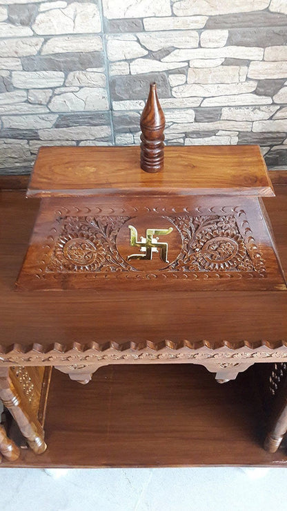 Handcrafted Wooden  Pooja Mandir Online