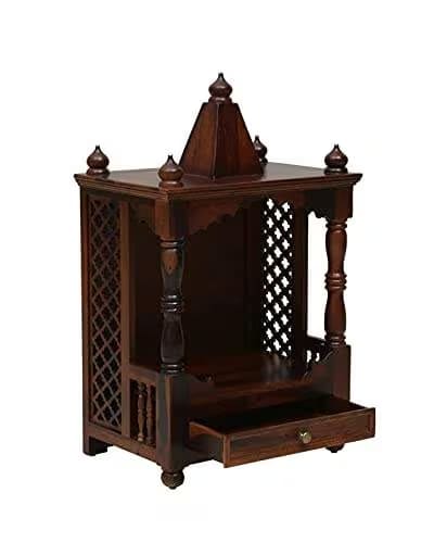 Handcrafted Wooden Temple for Home 