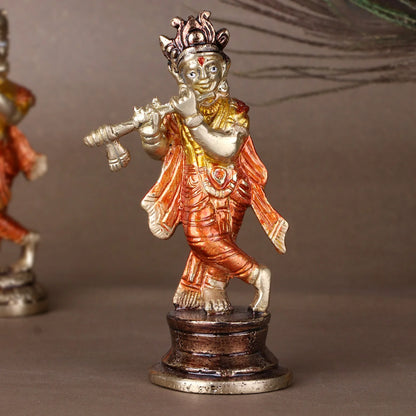 Krishna Colorful Brass Idol