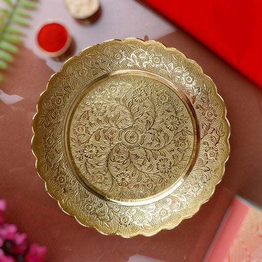 Brass Nakashi Puja Thali