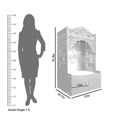 Lotus Design Temple with Inbuilt Light